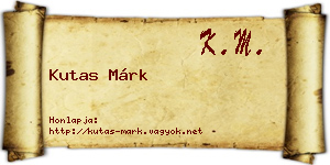Kutas Márk névjegykártya