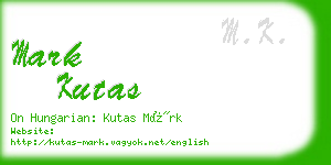 mark kutas business card